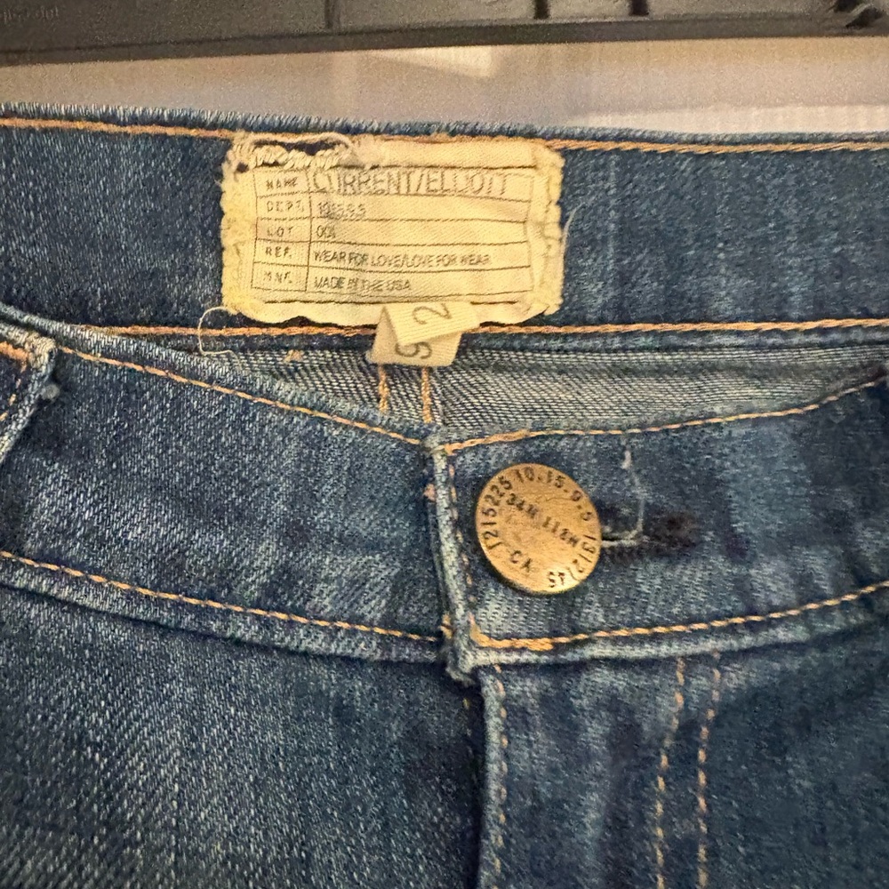 Current/Elliott Blue Patchwork Ankle Jeans - image 7